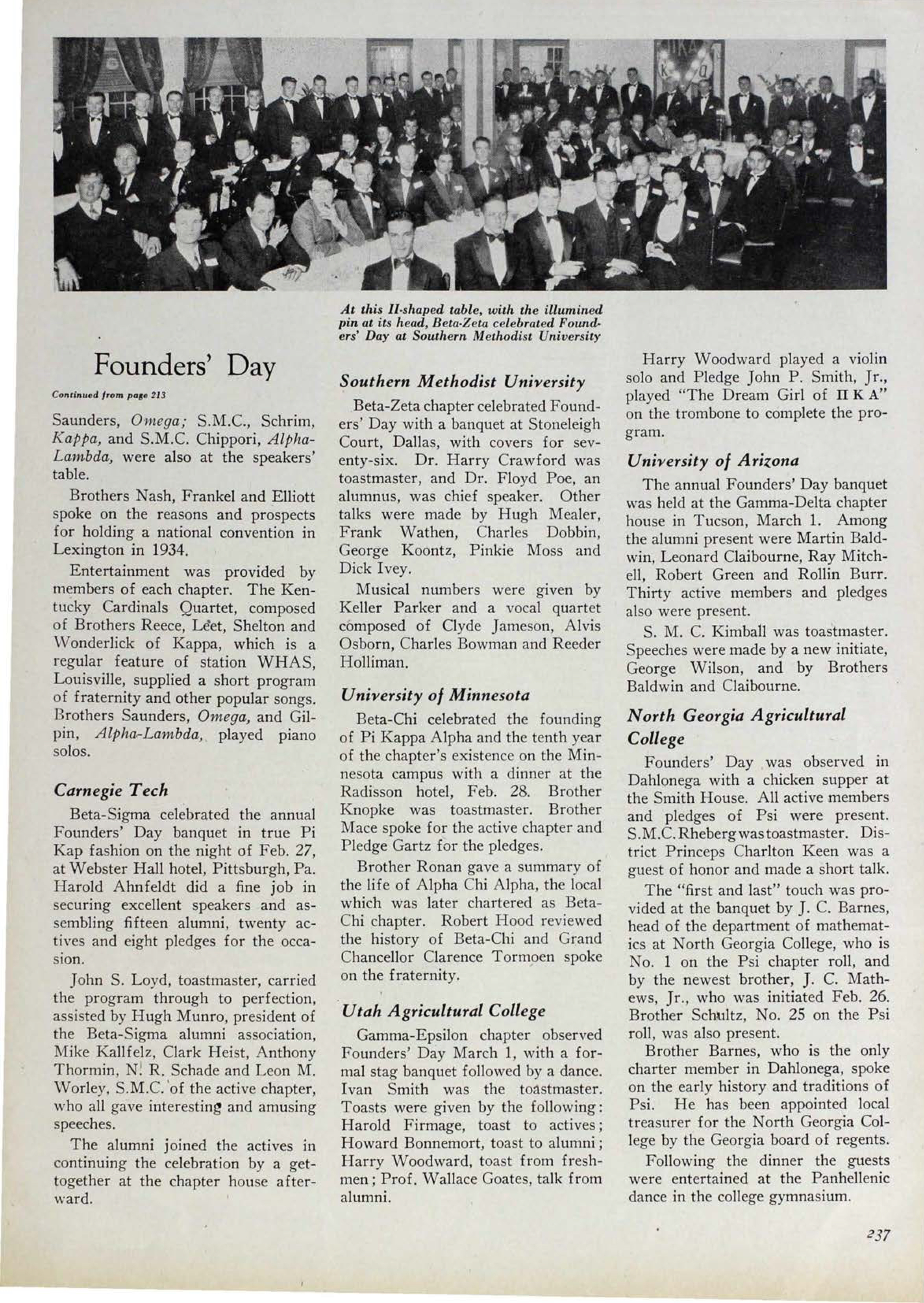 Founder's Day, Continued, June 1932